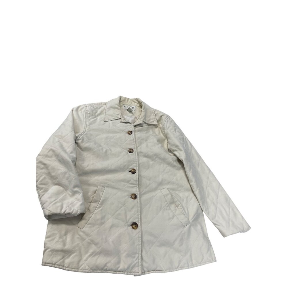 Orvis Womans Beige Quilted Lightweight Jacket size M SKU 9260
